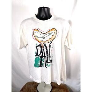 Salvador Dalí Melting Clock Art T-Shirt White XL